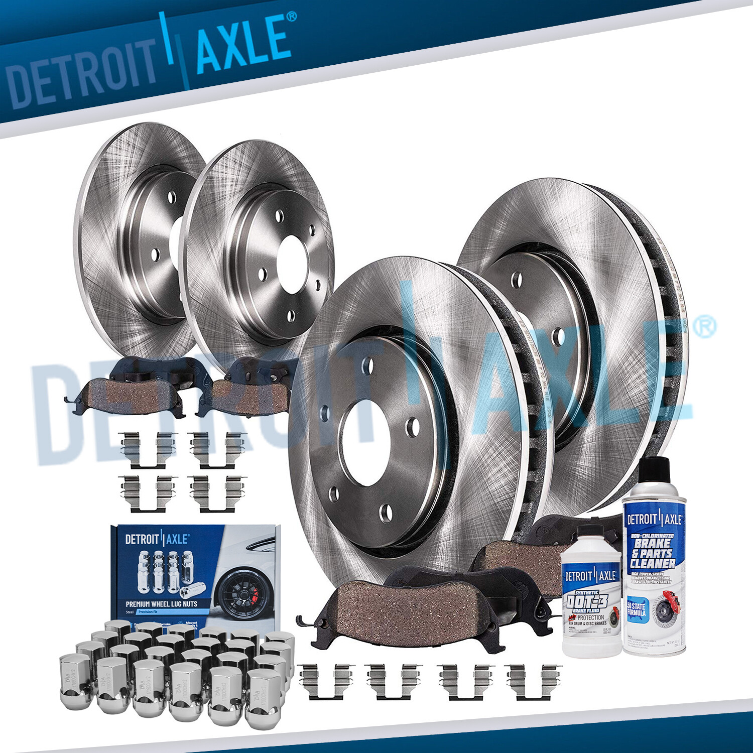 330mm Front Rear Rotors Pads w/24pc Lugnuts for 2011-2018 Durango Grand Cherokee