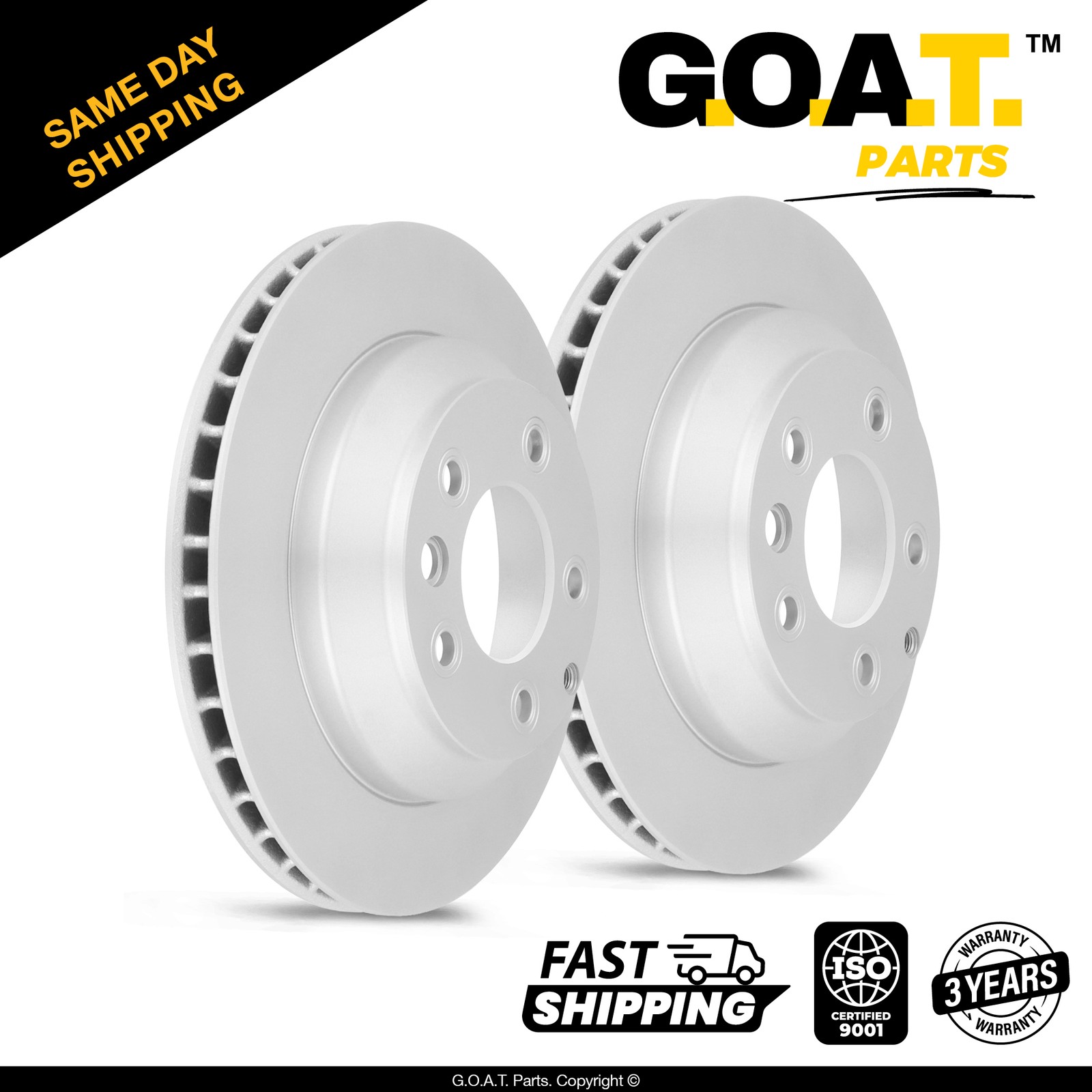 Rear Brake Rotor Set for 07-15 Audi Q7 Porsche Cayenne 04-18 VW Touareg 12.99 in