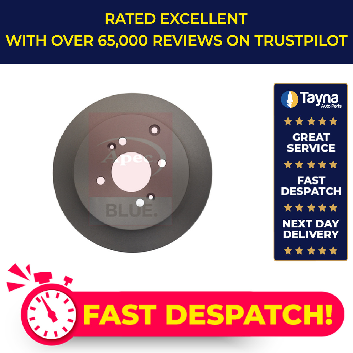 2x Brake Discs Pair Solid fits HYUNDAI i20 PB 1.4D Rear 08 to 15 D4FC 262mm Set