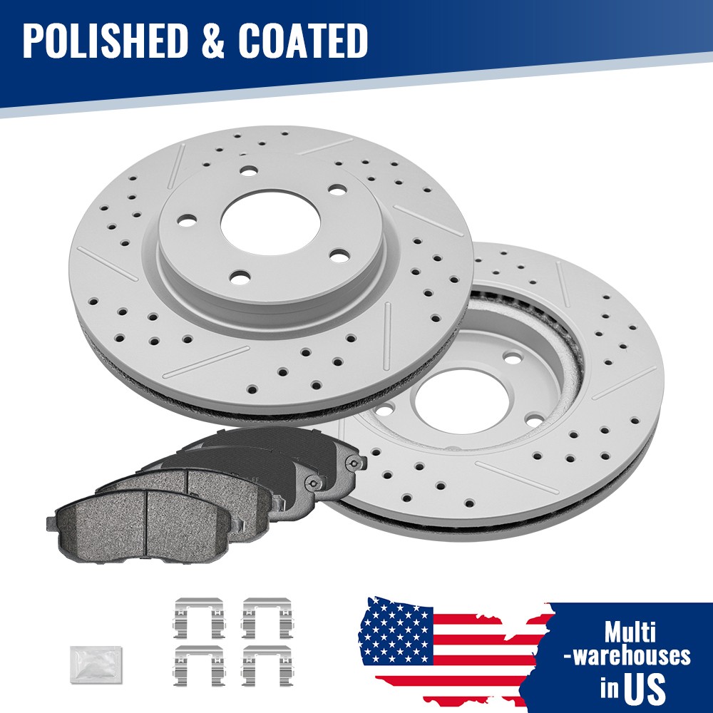 280mm Front Brake Rotors+Ceramic Pads For Nissan Sentra 2013 2014 2015 2016 2017