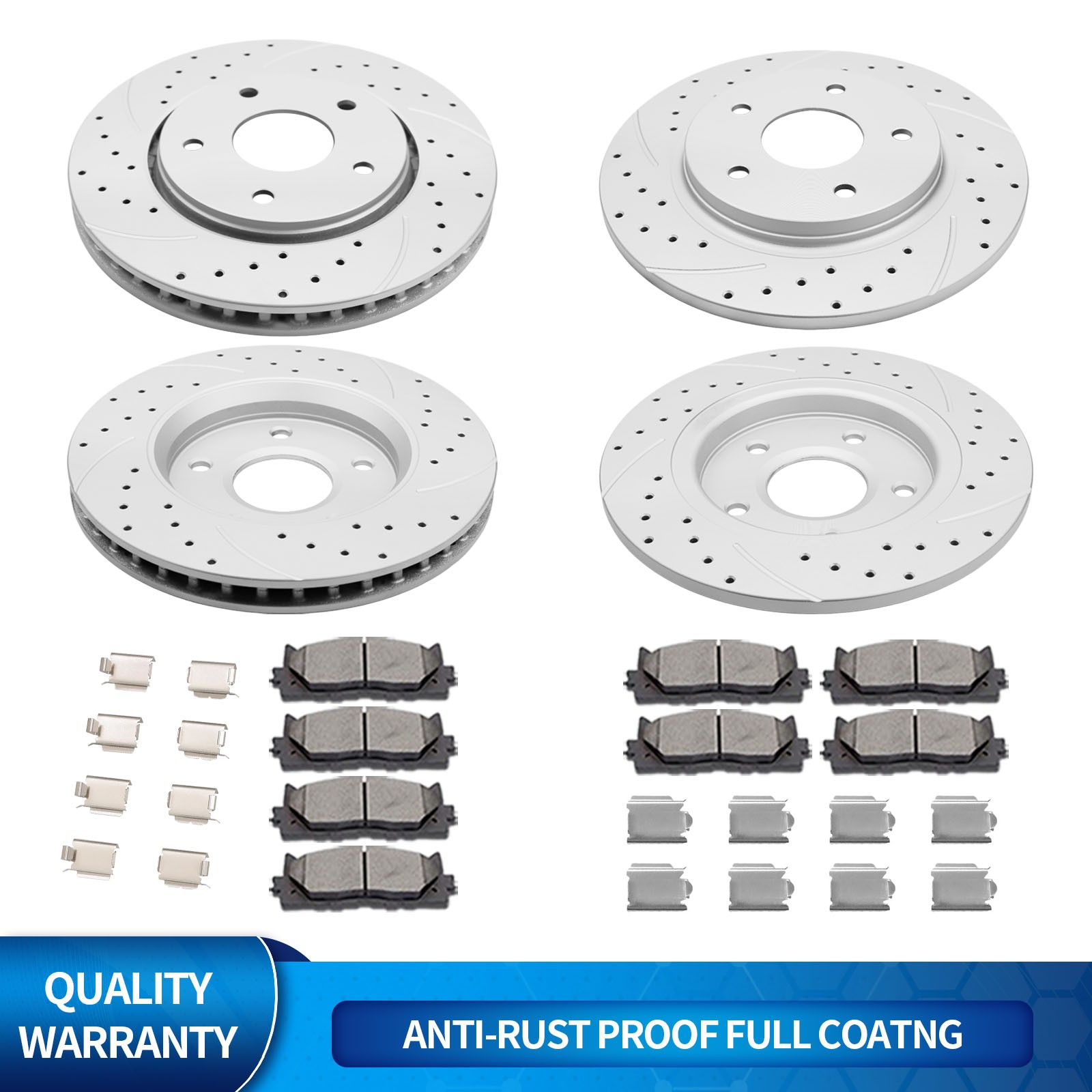Front Rear Brakes Rotors Pads Kits Fit for TOWN & COUNTRY Journey Grand Caravan