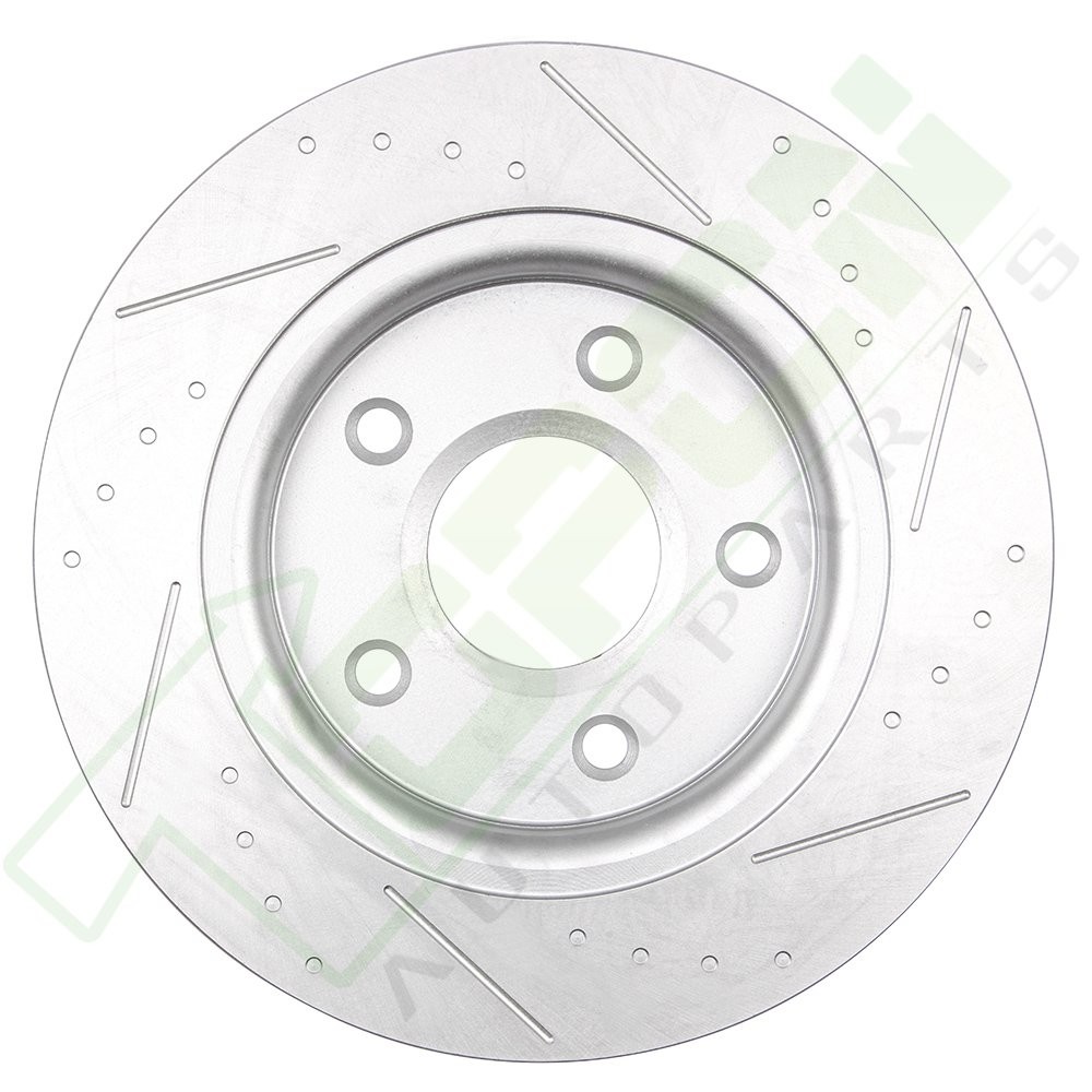 Rear Brakes Ceramic Pads And Rotors Slotted For 2008-2010 Dodge Grand Caravan