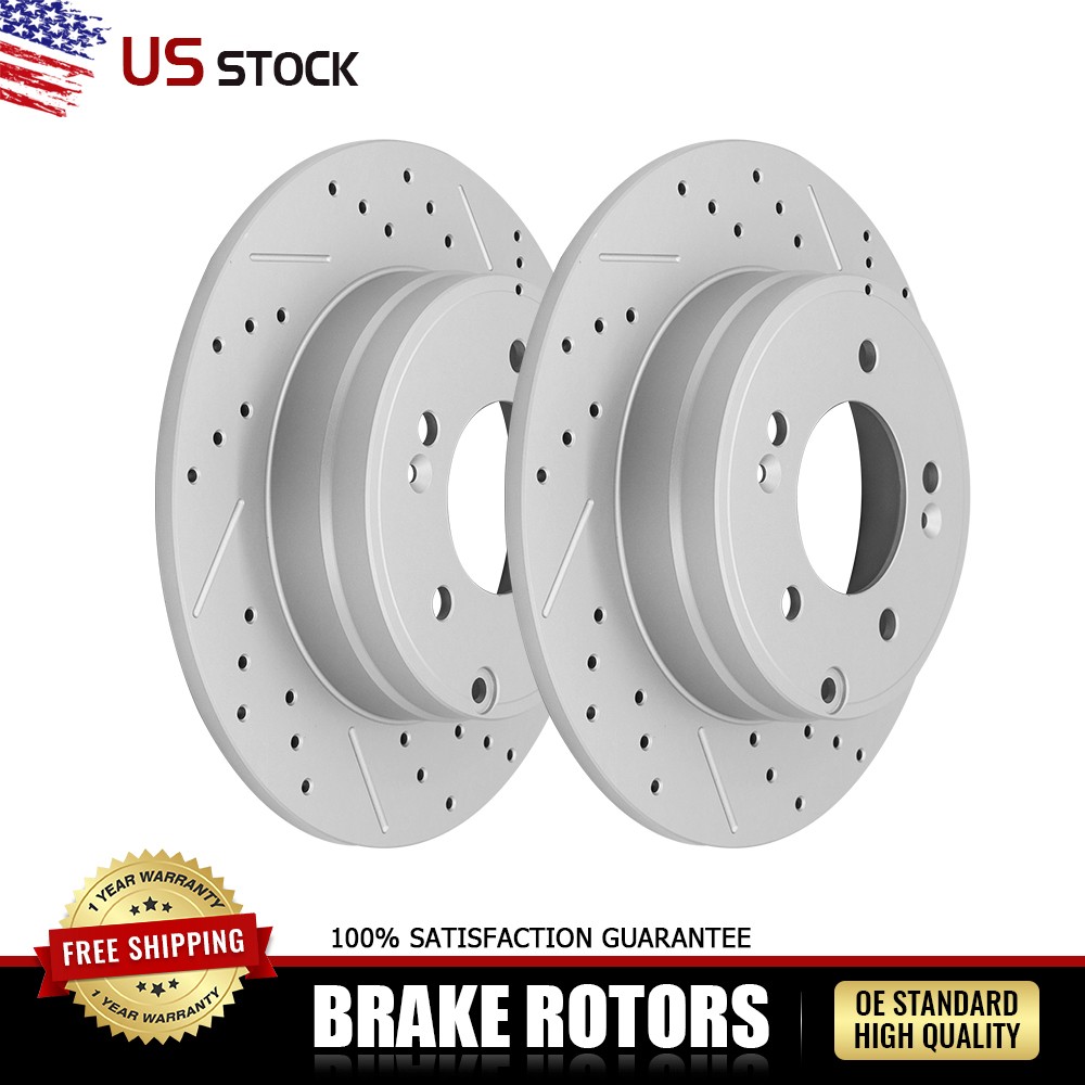 Rear Drilled Disc Brake Rotors for Hyundai Tucson Sonata Azera Optima Cadenza