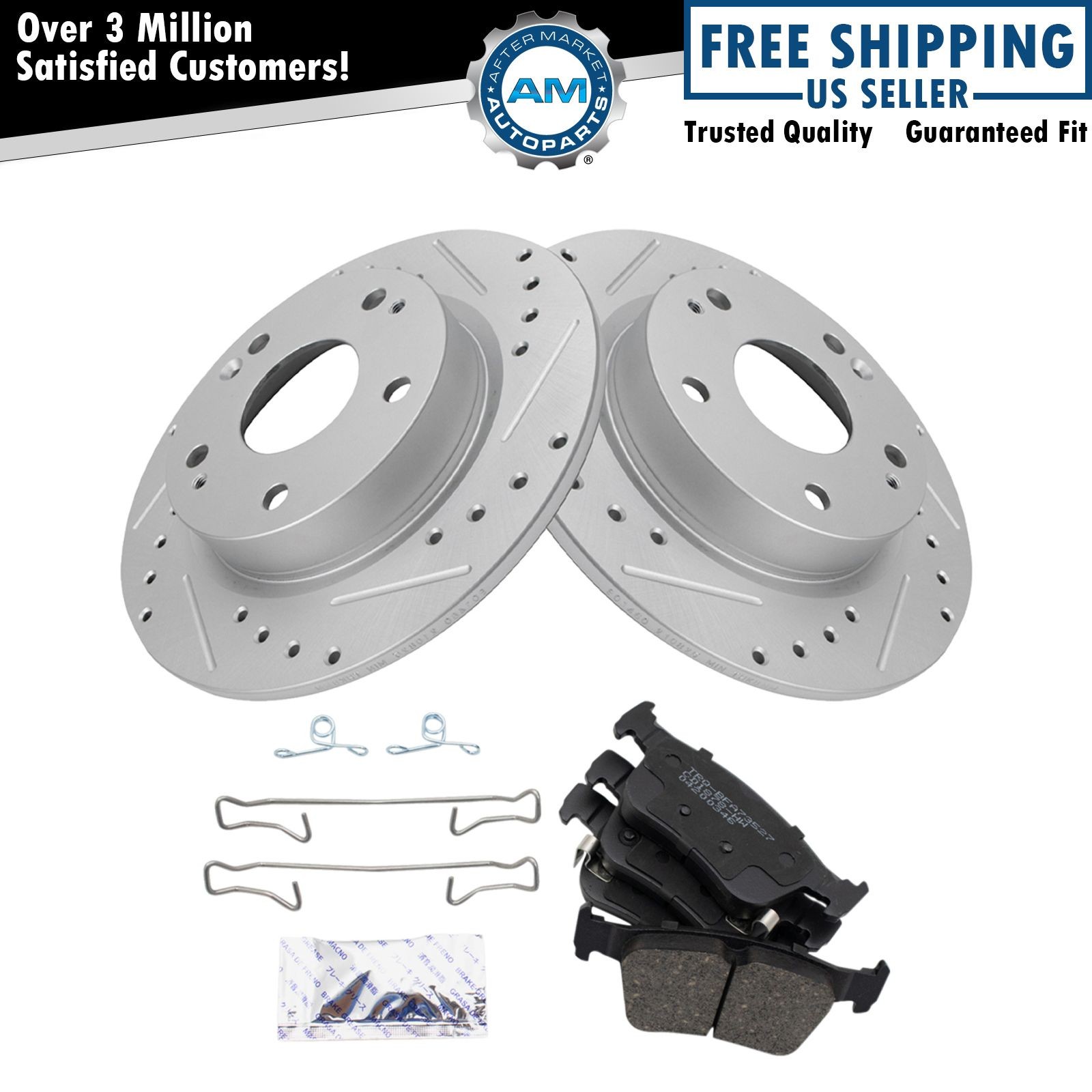 Rear Posi Ceramic Brake Pad & Performance Rotor Kit for Honda Civic