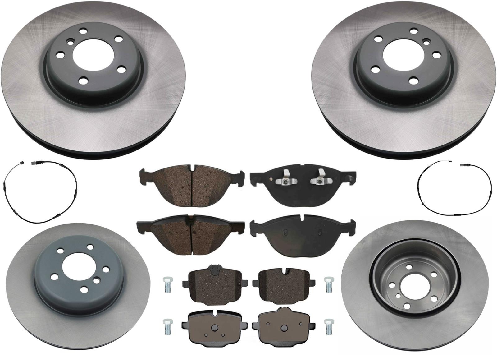 Front & Rear Carbon Coated Rotors & EPS Brake Pads For BMW 650i 2012 2013 2018