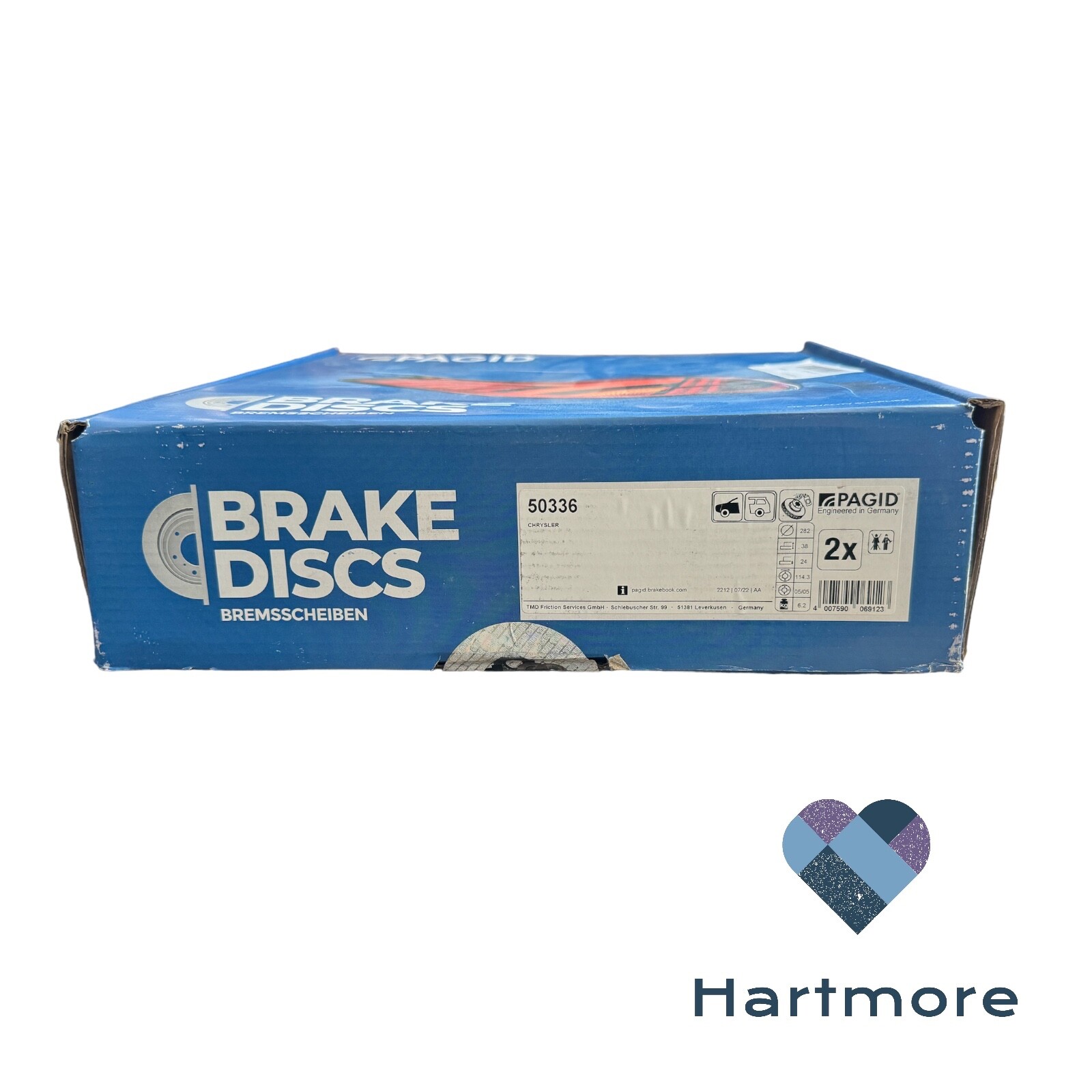 PAGID 50336 Brake Discs Front LH & RH Chrysler Tacuma, Voyager