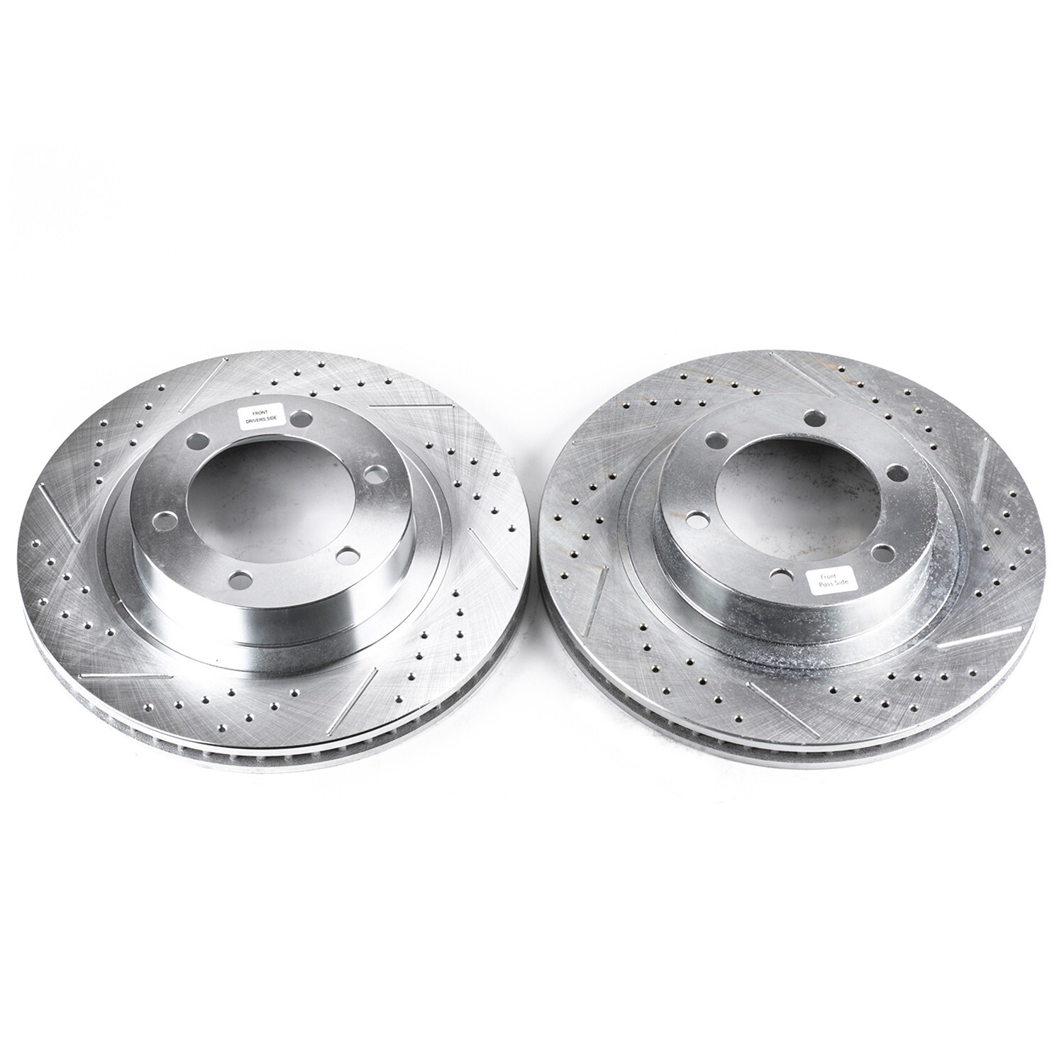 Power Stop – Front Drilled, Slotted and Zinc Plated Brake Rotor Pair for GX470,