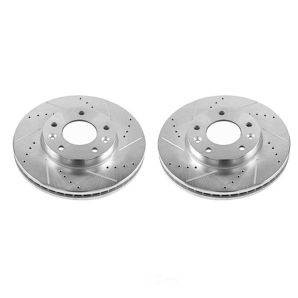 Disc Brake Rotor Set-Front Drilled, Slotted and Zinc Plated Brake Rotor Pair