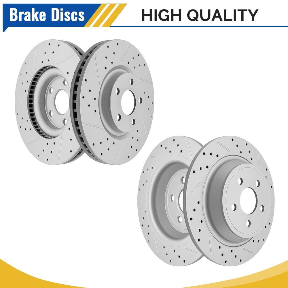 316mm Front & SOLID Rear Disc Brake Rotors Set for Ford Edge 2015-2020 2021
