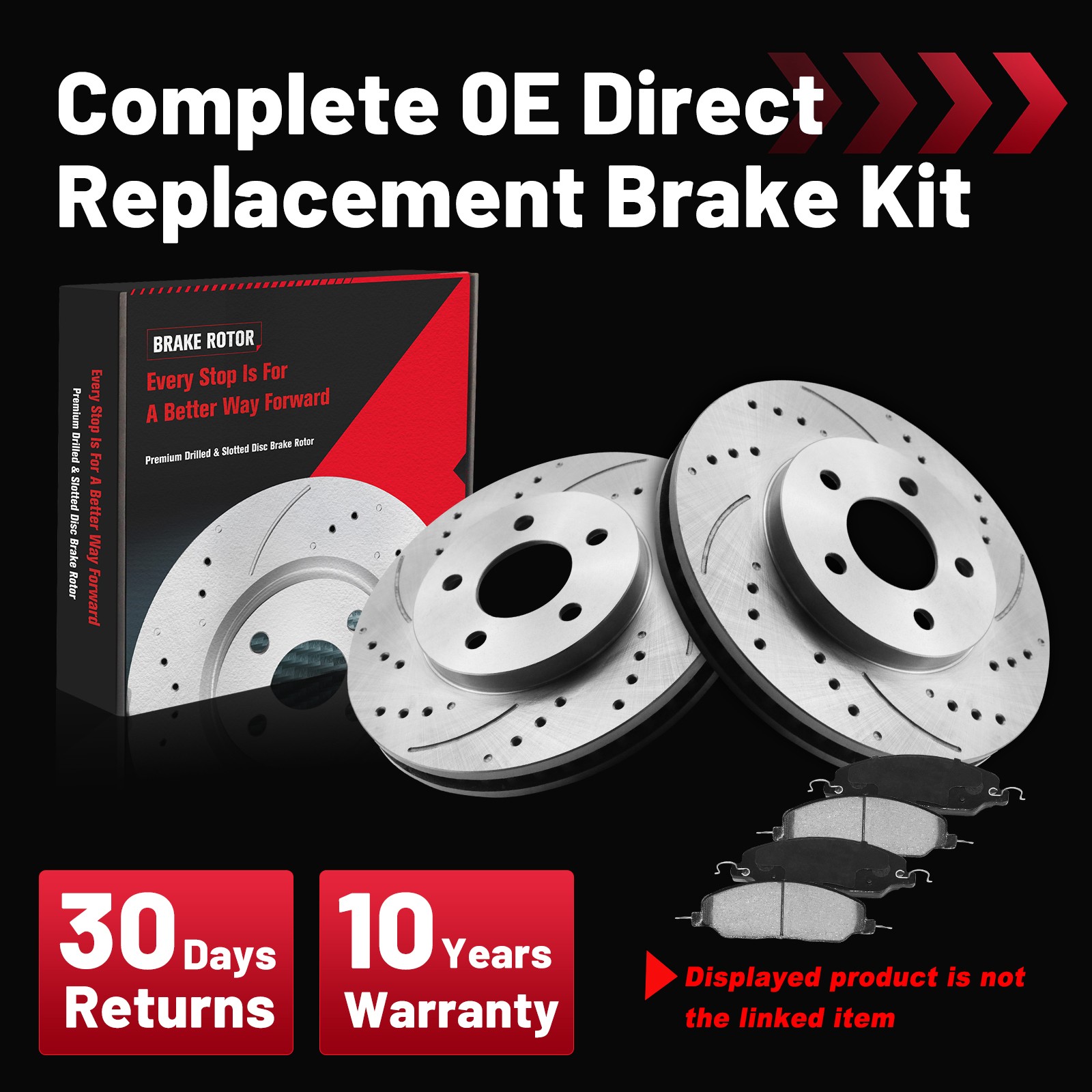Front Rear Drilled Rotors Ceramic Pads for 2003-2005 INFINITI G35 Nissan 350Z