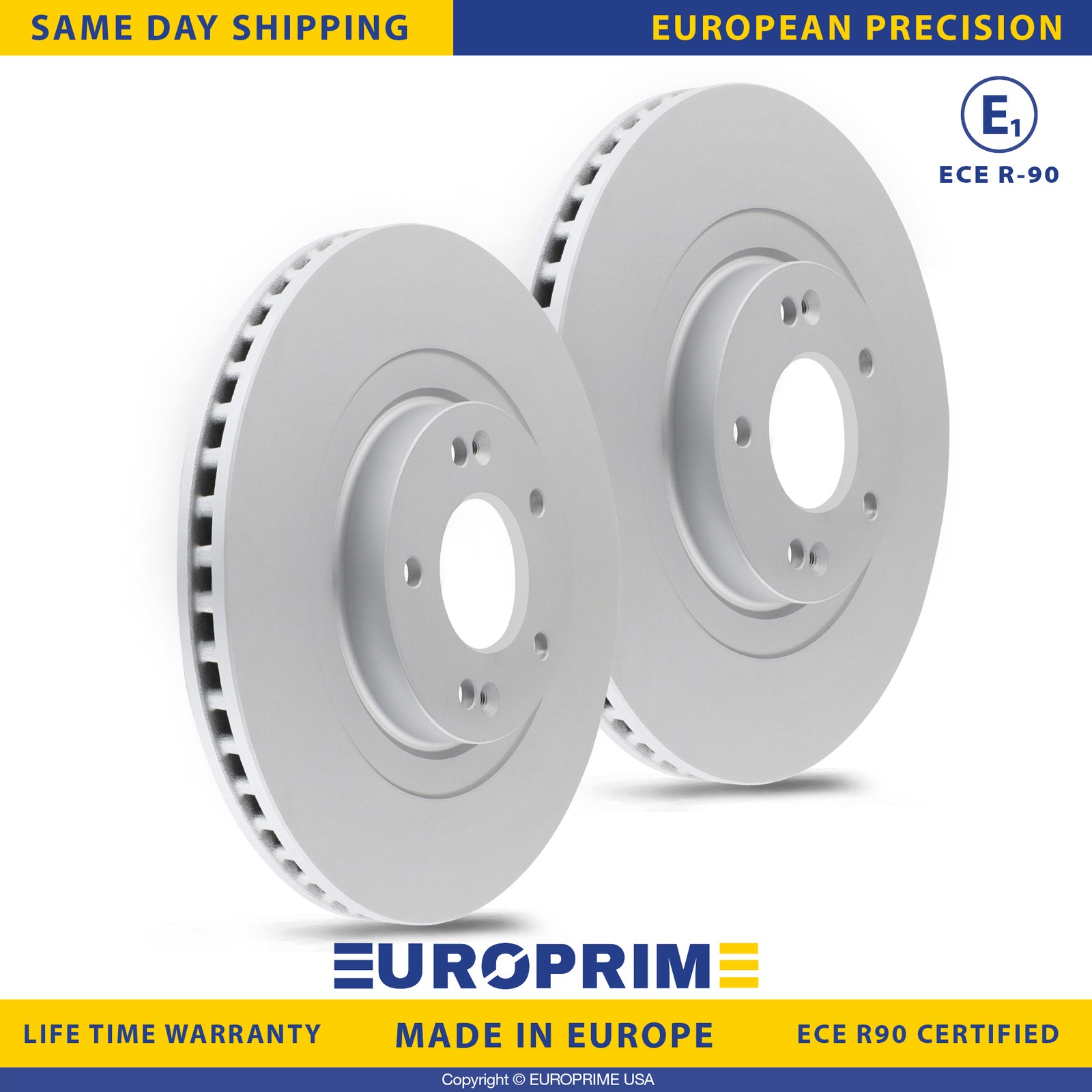 12.6 in Front Brake Rotor Set for 13-20 Hyundai Santa Fe/Sport 14-20 Kia Sorento