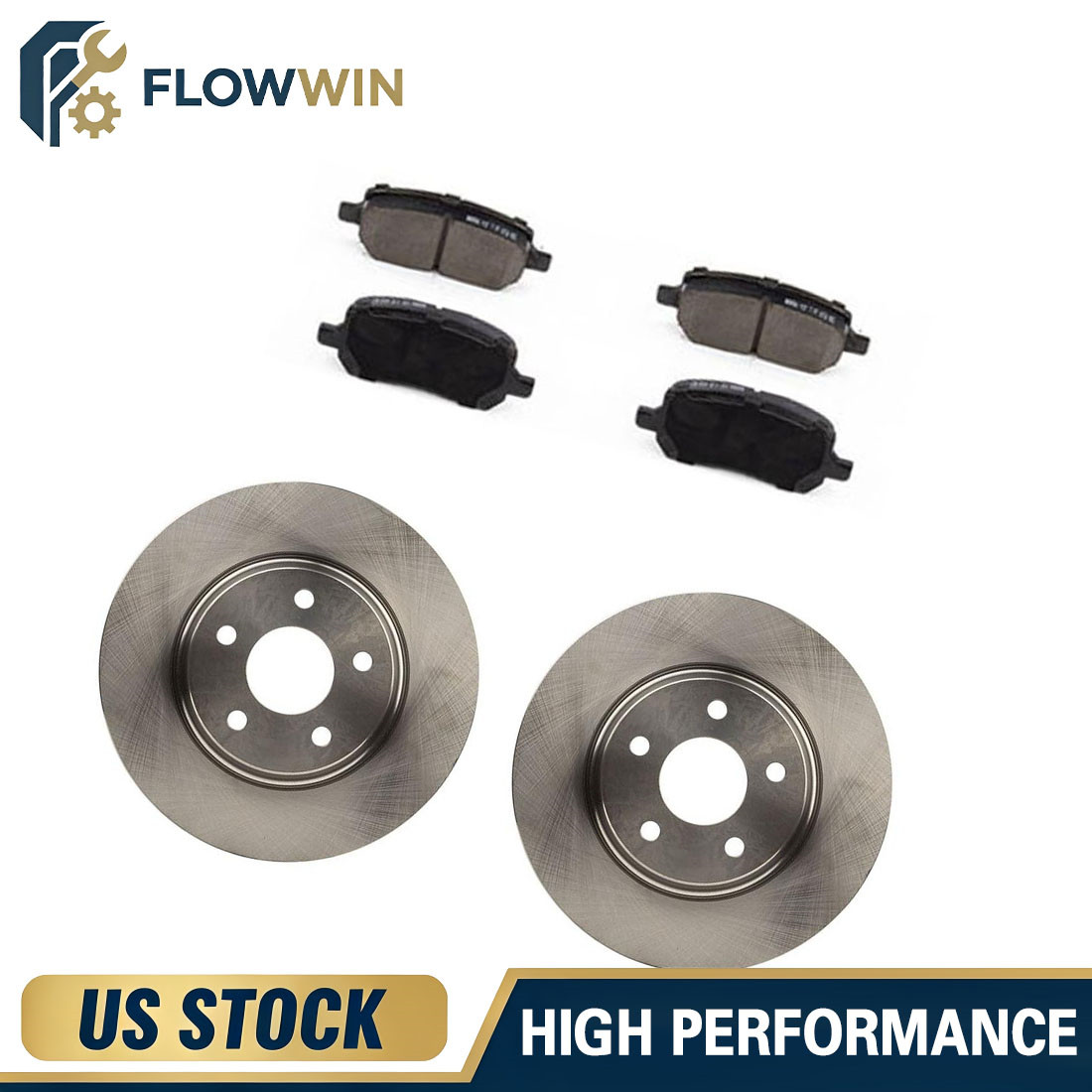 Front Disc Rotors Ceramic Brake Pads Fits 2005-2008 Chevrolet Cobalt