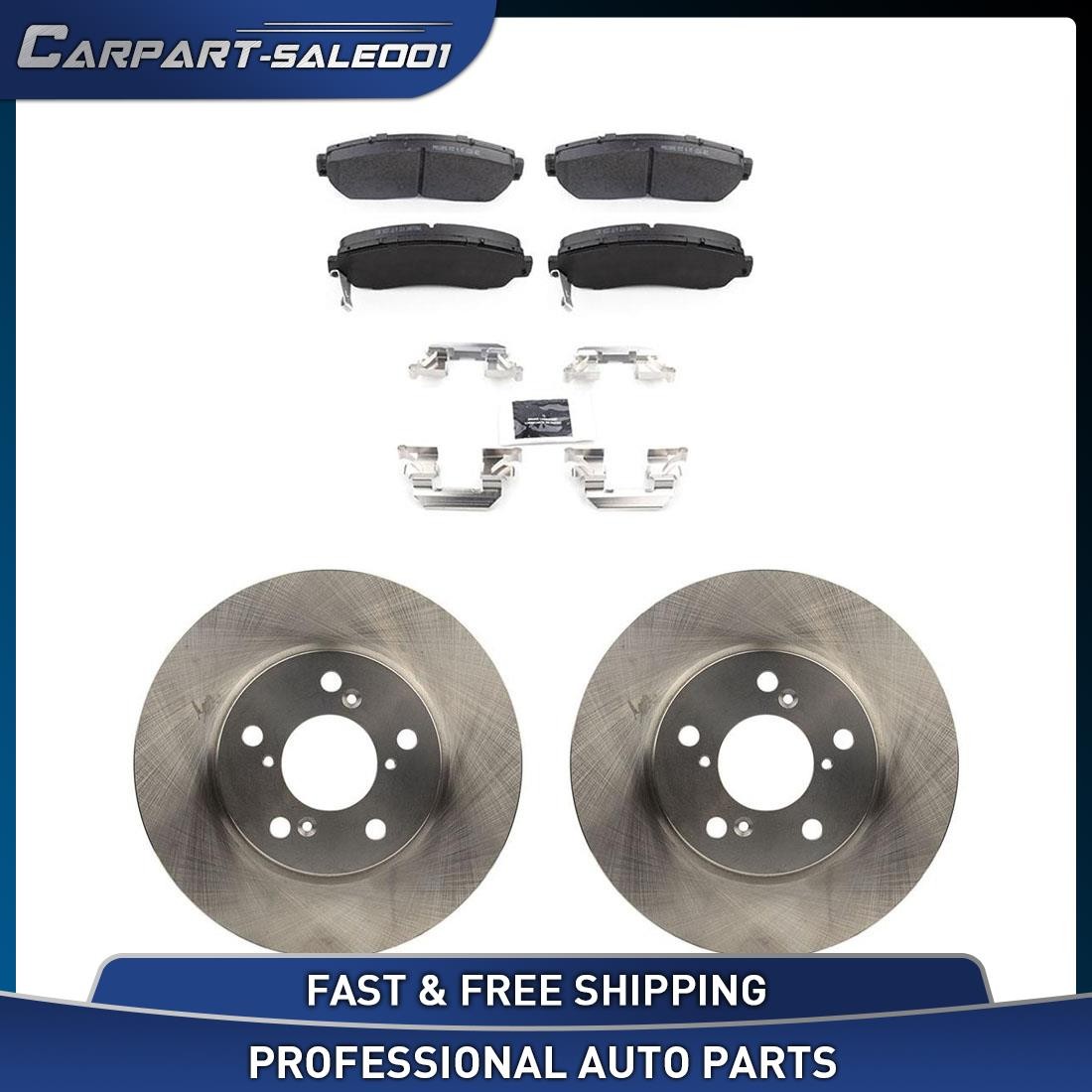 Front Disc Rotors Ceramic Brake Pads for 2005-2010 Honda Odyssey 3.5L