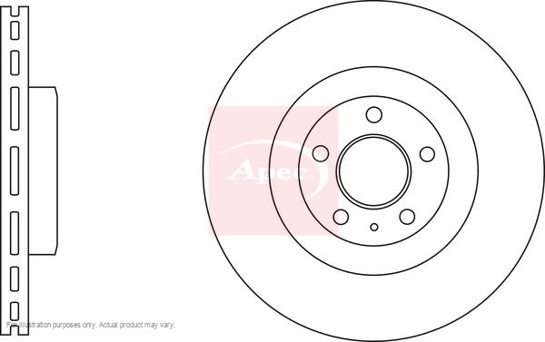 2x APEC Front Brake Discs For AUDI A4 B9 (8W2, 8WC) 3.0 TDI 2015-18 DSK3242