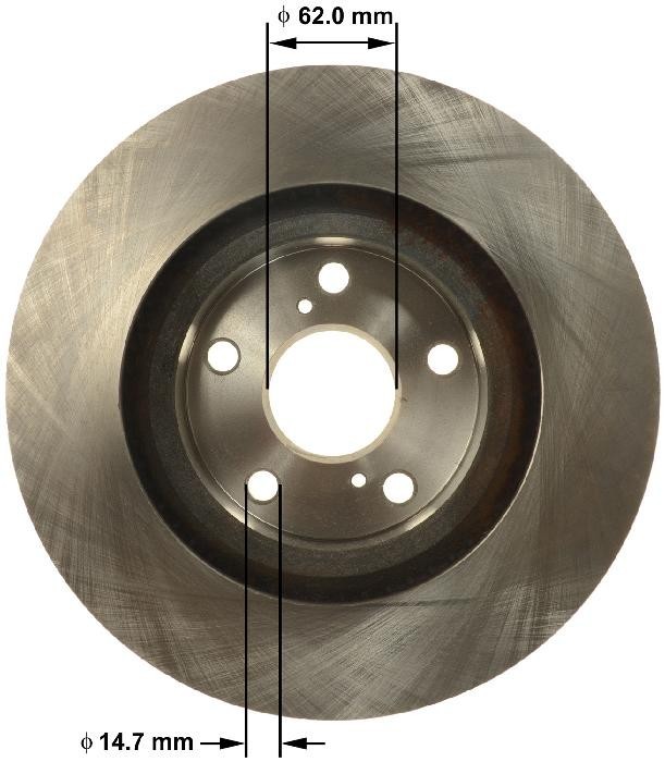 Bendix Friction Front Disc Brake Rotor for Mirai, ES300h, ES350+More (PRT6155)
