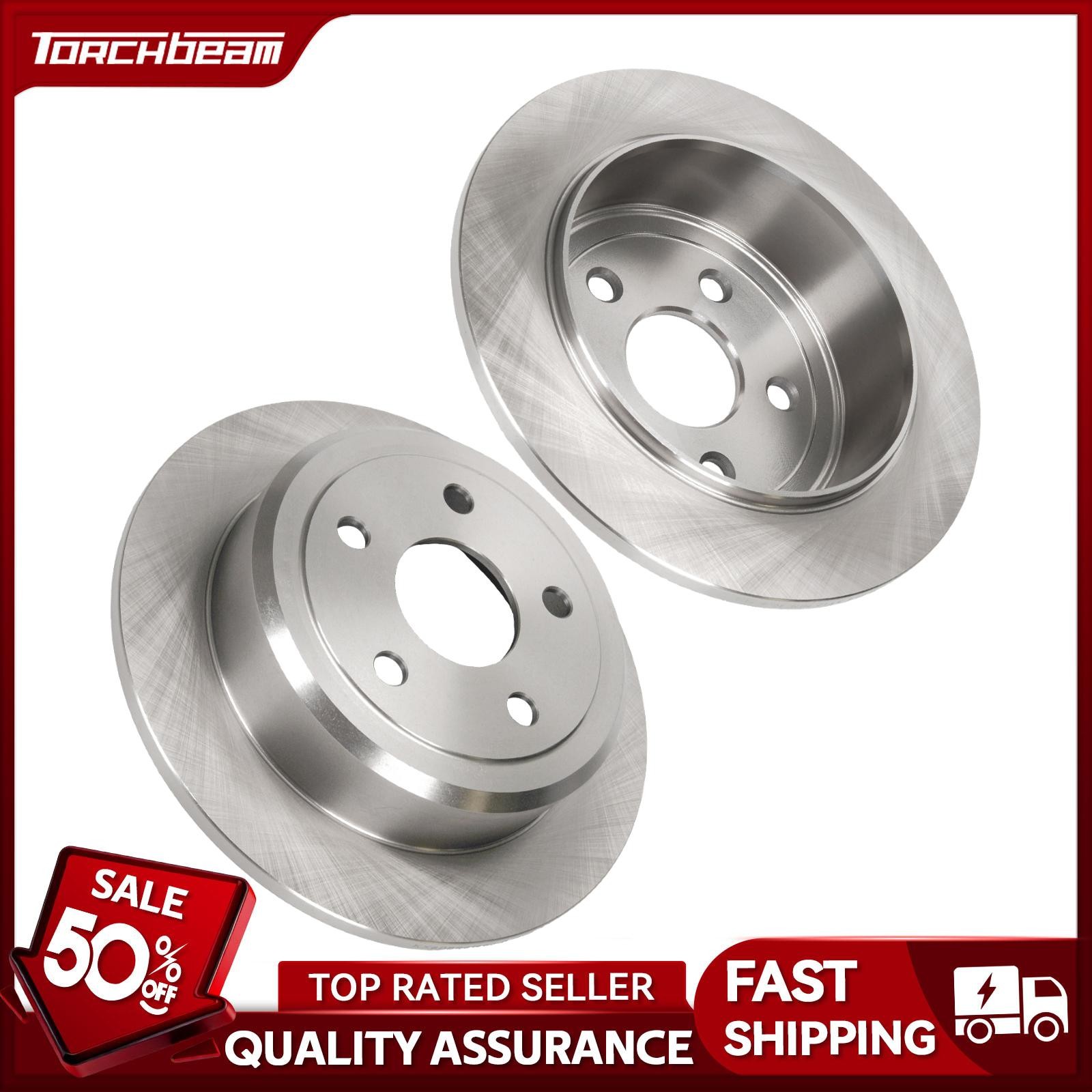 Rear Disc Rotors Solid G3000 Steel 12.45 Inch For 2007-2017 2018 Jeep Wrangler