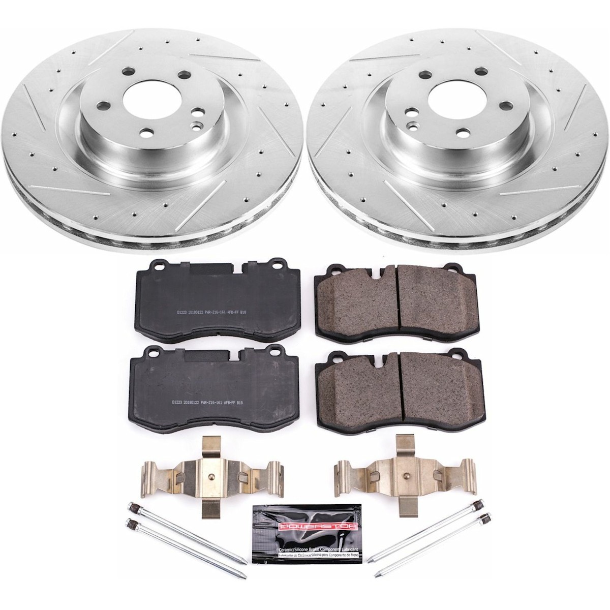Powerstop Front 350mm Discs Calipers Pads Sensor Kit for CL600 S400 S600 SL550