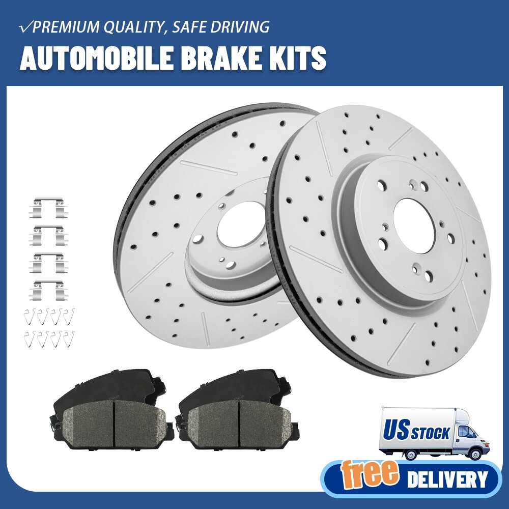 Front Brake Rotors and Brake Pads For 2017 2018 2019 2010 – 2023 Honda CR-V HR-V