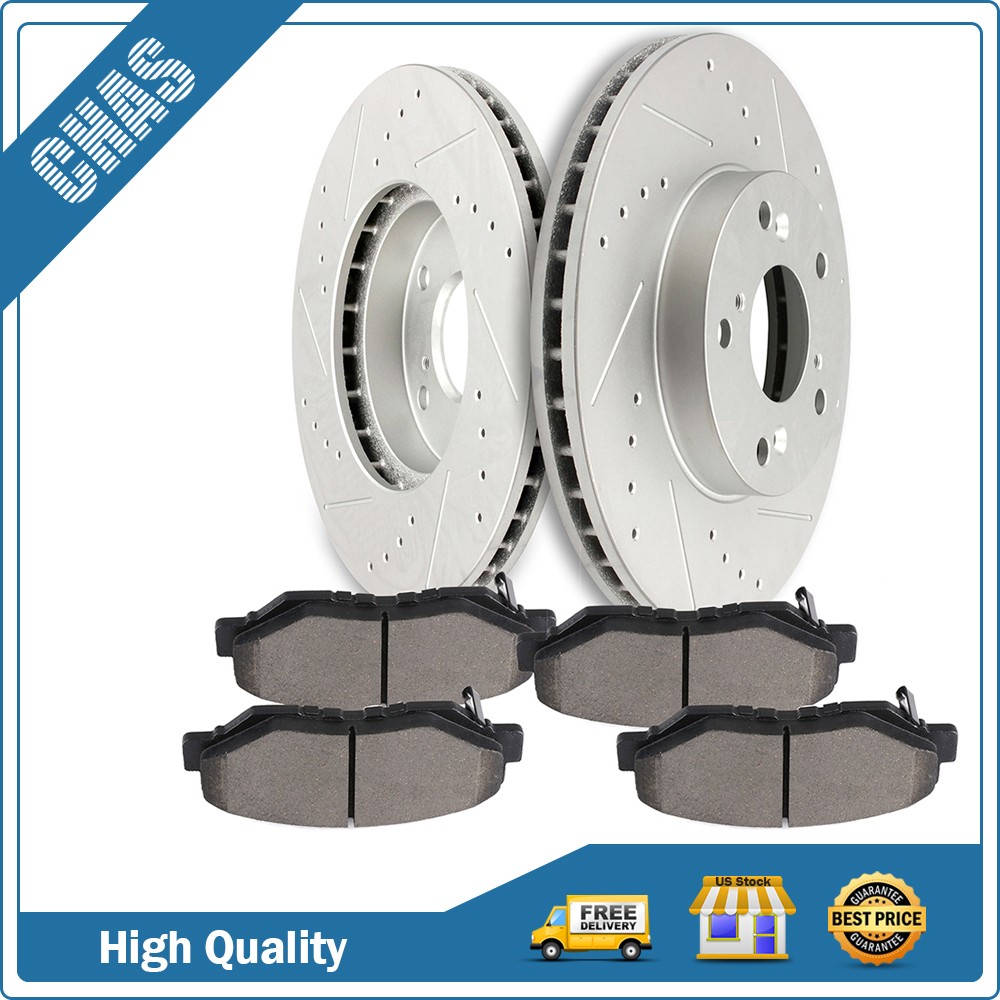 Front Brake Rotors And Ceramic Pads For Honda CR-V Accord Element Acura ILX