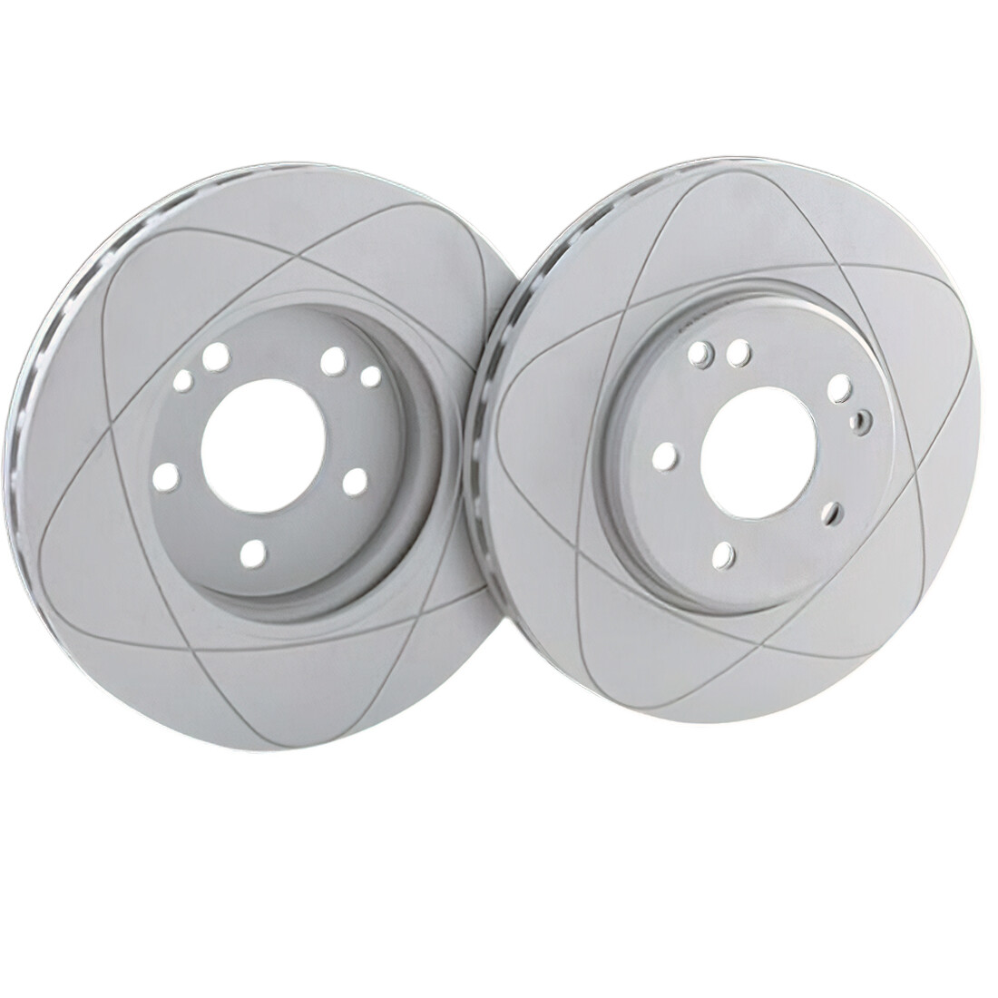Premium Rear Slotted Disc Brake Rotors For Audi A6 06-10, A6 Quattro 05-11 330mm