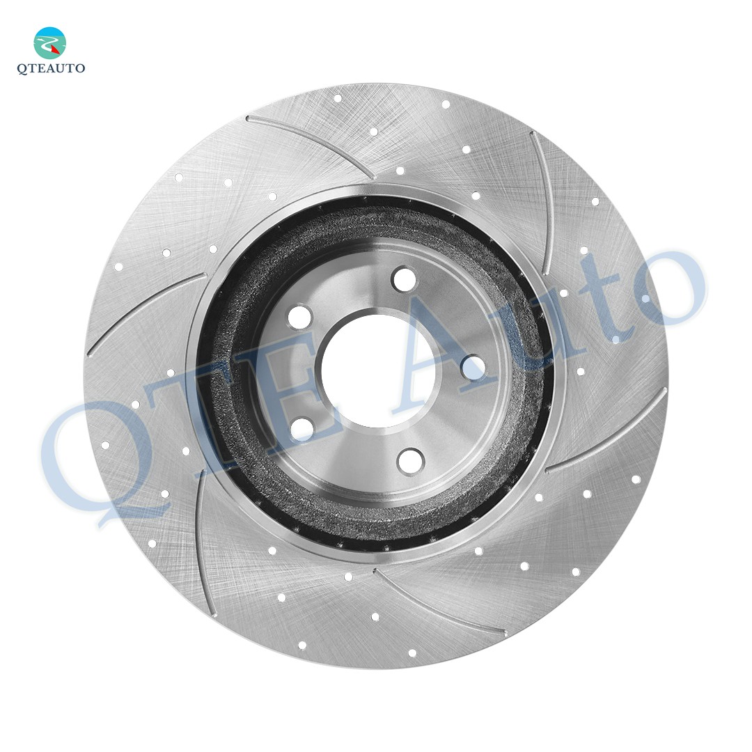 Front 320mm Drilled Slotted Brake Disc Rotors For 2017-2022 Infiniti Q60