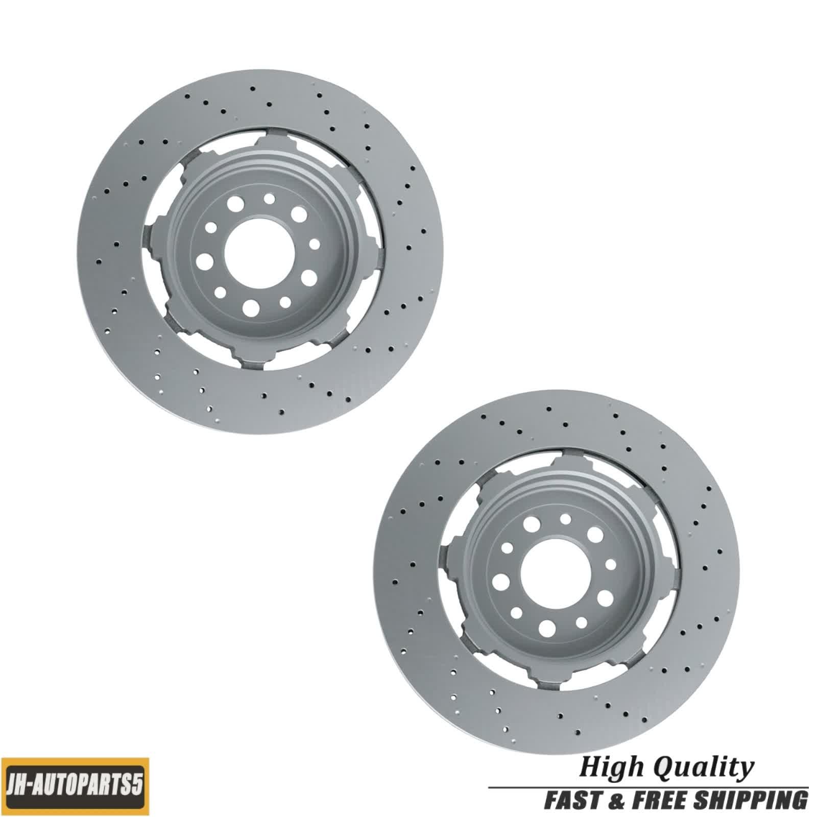 2x Rear Brake Rotors For 2017 18 19 20 2021 22 23 24 Alfa Romeo Stelvio 2.9L V6