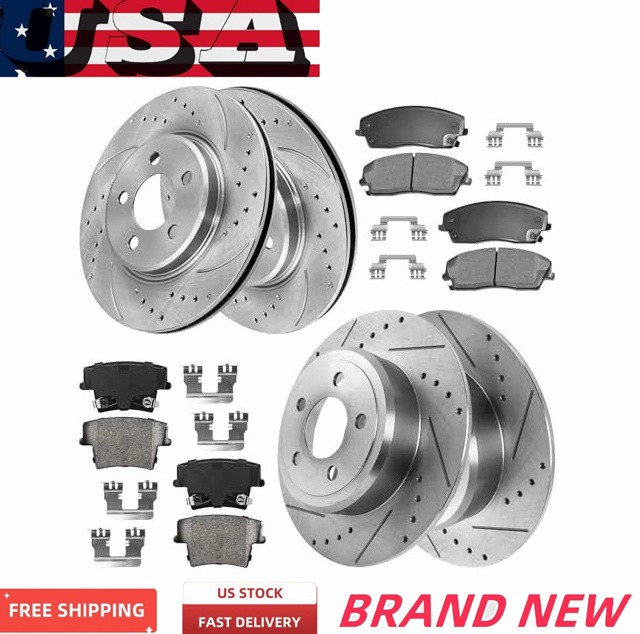 Front Rear Rotors and Brakes Pads for Jeep Avenger Compass Patriot Caliber Dodge