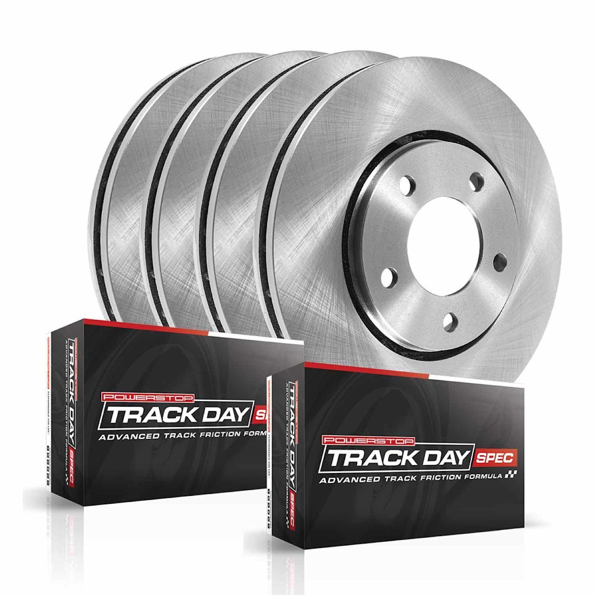 TDSK4476 Powerstop Brake Disc and Pad Kits 4-Wheel Set Front & Rear for Murano