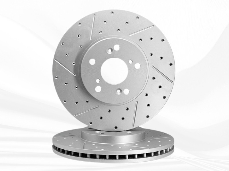 Left & Right Rear Drilled Disc Brake Rotors Set for Honda Civic CR-V 2017-2023