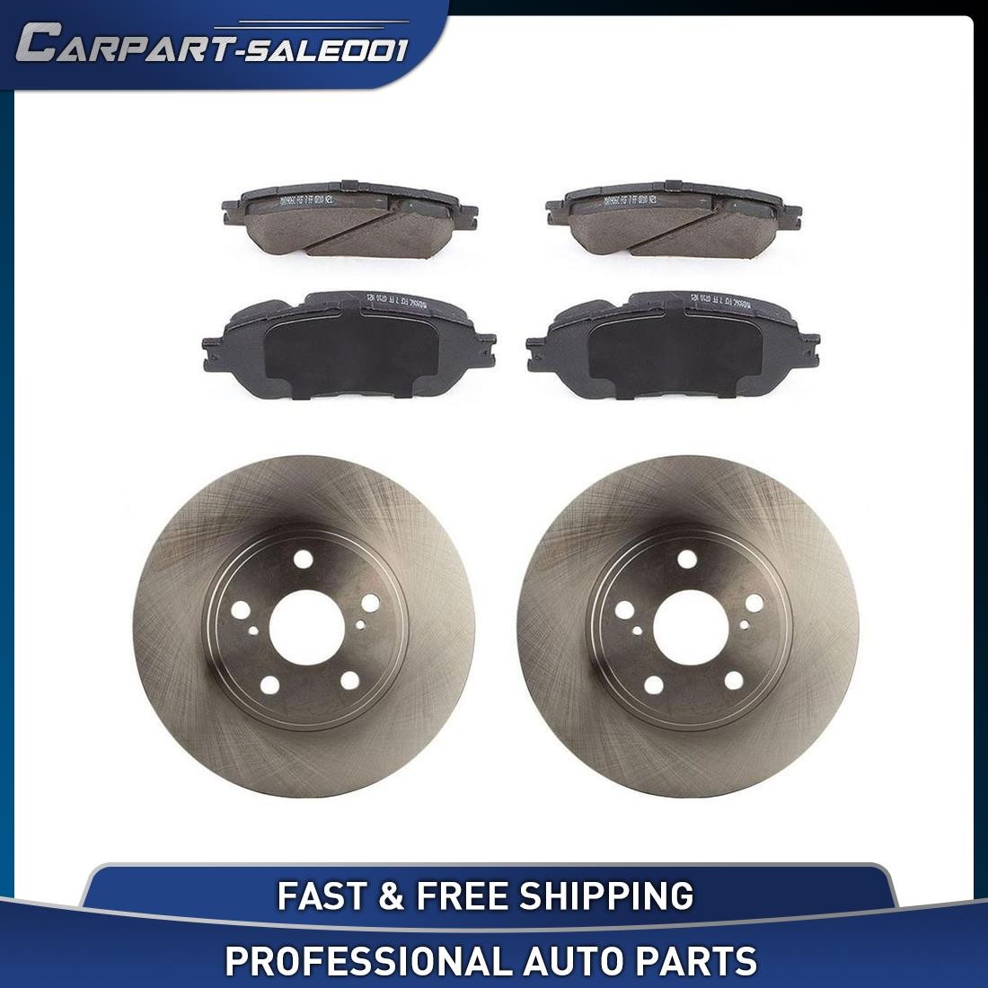 For 2004-2006 Lexus ES330 OE Front Disc Rotors Ceramic Brake Pads