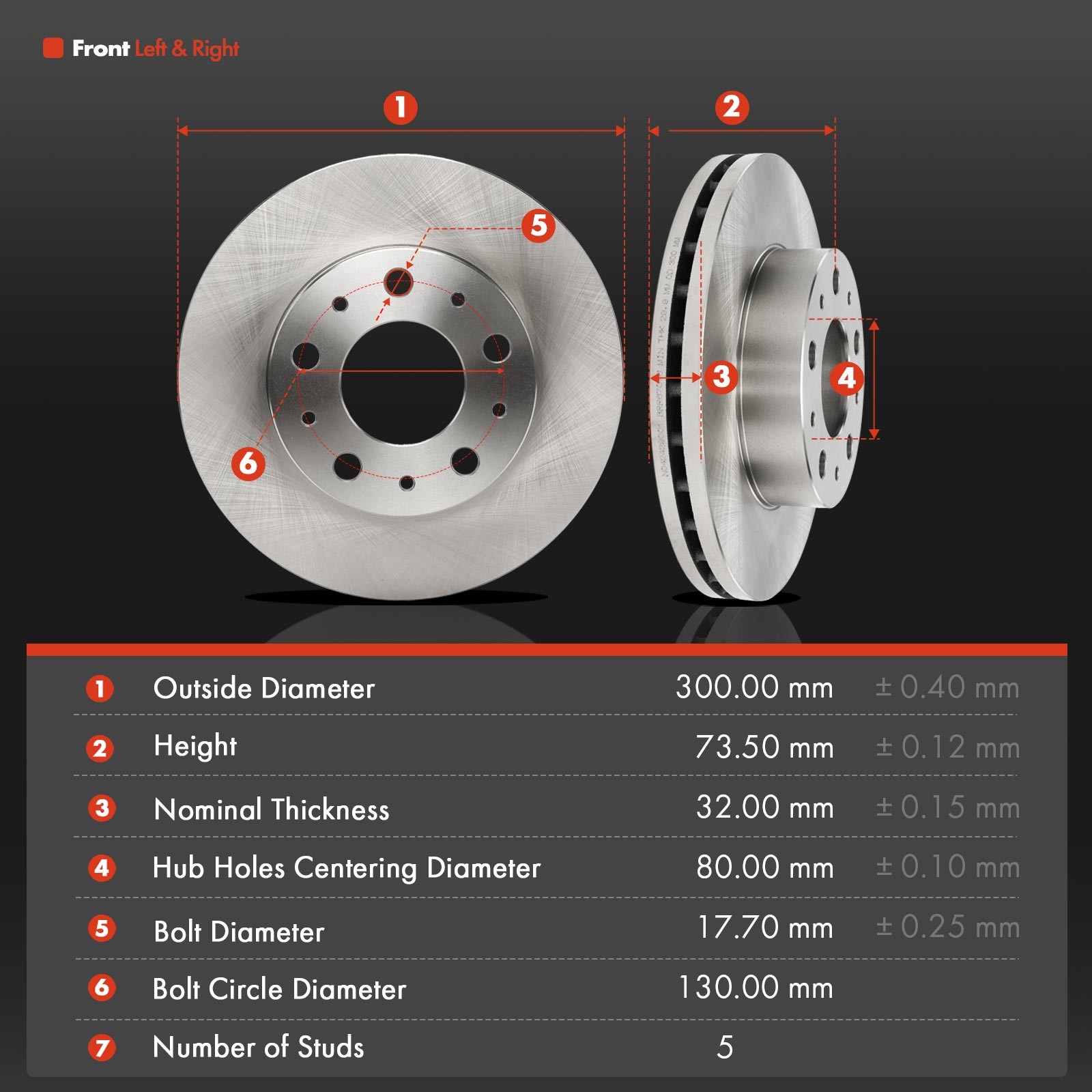 12Pcs Disc Brake Rotors & Ceramic Brake Pads for Ram ProMaster 1500 Front & Rear
