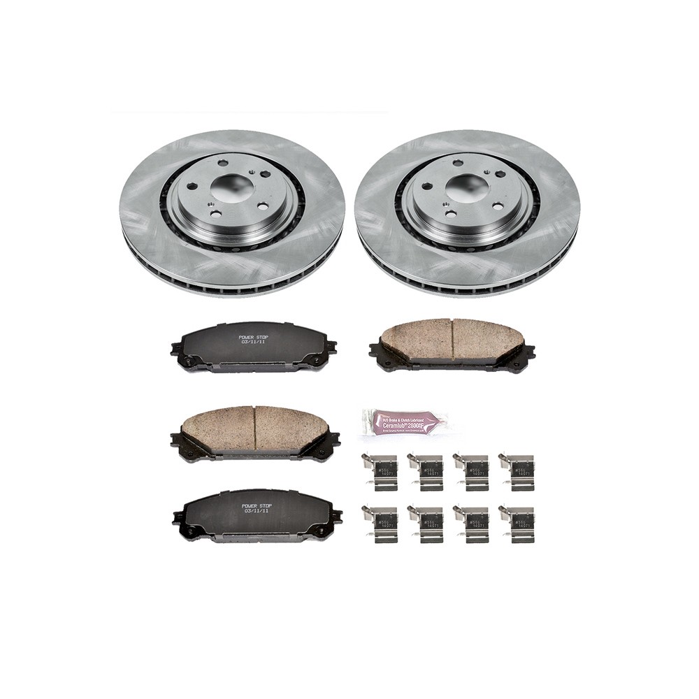 PowerStop Front Brake Pads and Rotors Kit For Lexus RX350 RX450h NX200t