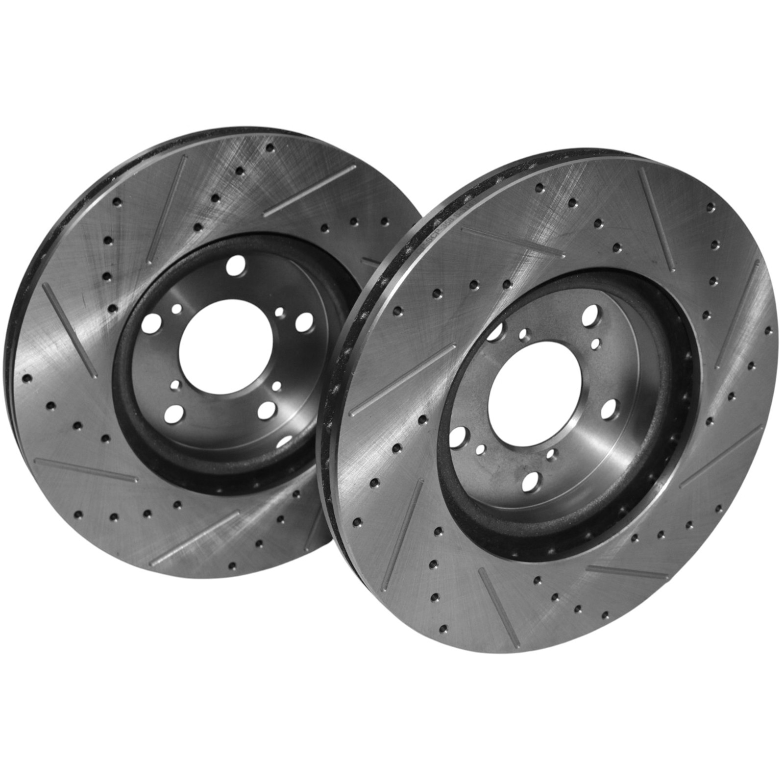 2pcs Front Drilled & Slotted Disc Brake Rotors for 2006-2014 Honda Ridgeline