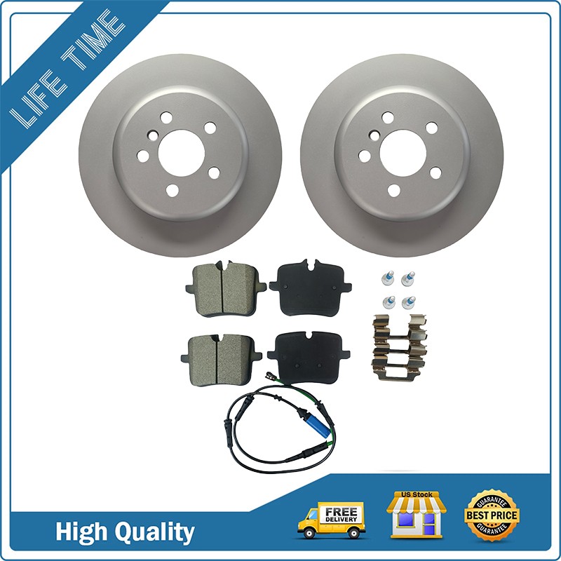 330 mm Rear Brake Disc Rotors Ceramic Pads Kit Fits BMW 530i 430i 330i Z4 X4 X3