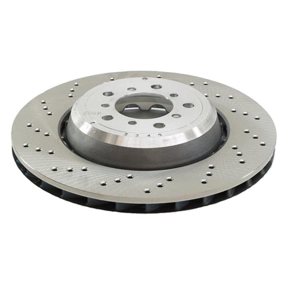 SHW Performance Front Left Vented Drilled 325mm Disc Brake Rotor For BMW E46 M3