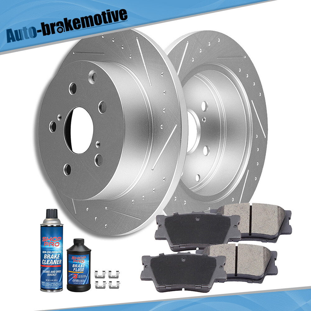 REAR BRAKE ROTORS AND CERAMIC PADS FOR LEXUS HS250H 2006-2017 TOYOTA RAV4