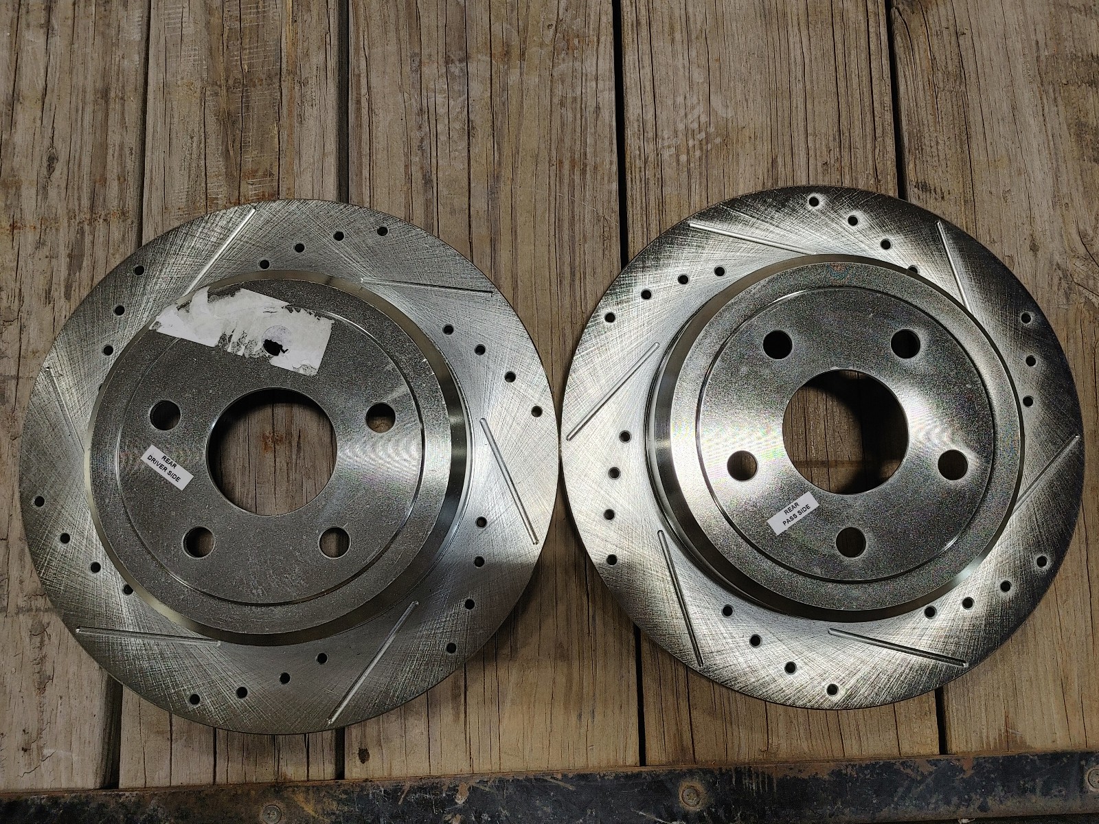 Power Stop AR83075XPR Rear Drilled, Slotted, Zinc Plated Brake Rotors (T3CW)
