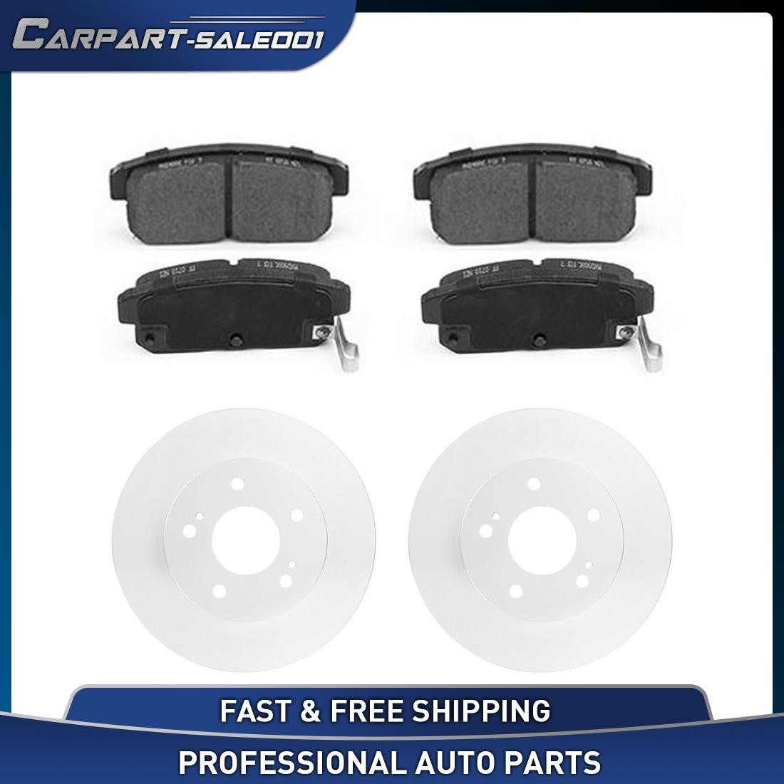 For 2000-2001 INFINITI I30 OE Rear Disc Rotors Ceramic Brake Pads Kit