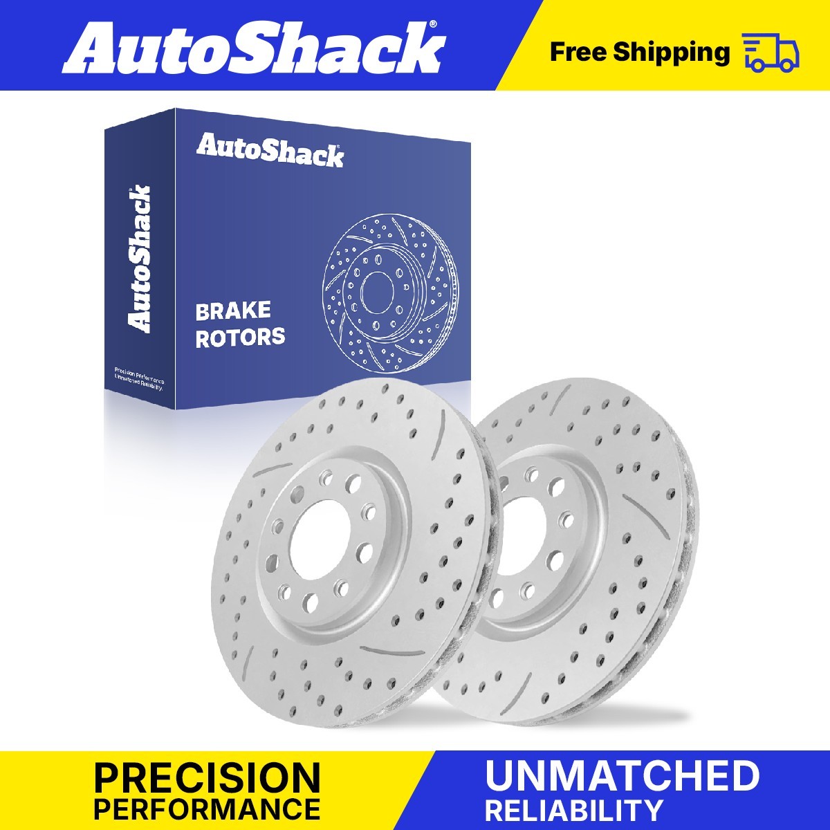 Front Drilled Slotted Brake Rotors Pair for Chrysler, 200 2015-2017