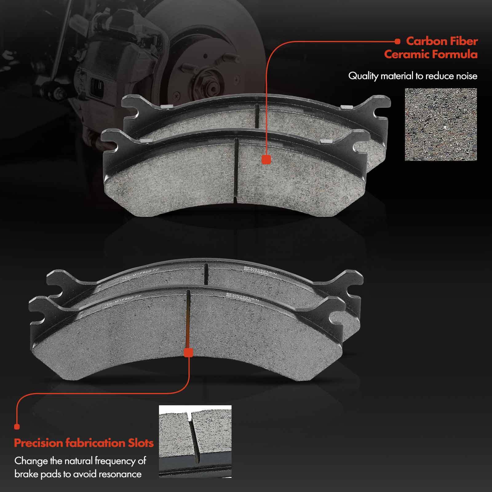 12x Drilled Brake Rotor & Ceramic Pad for Chevrolet Silverado 2500 GMC Hummer