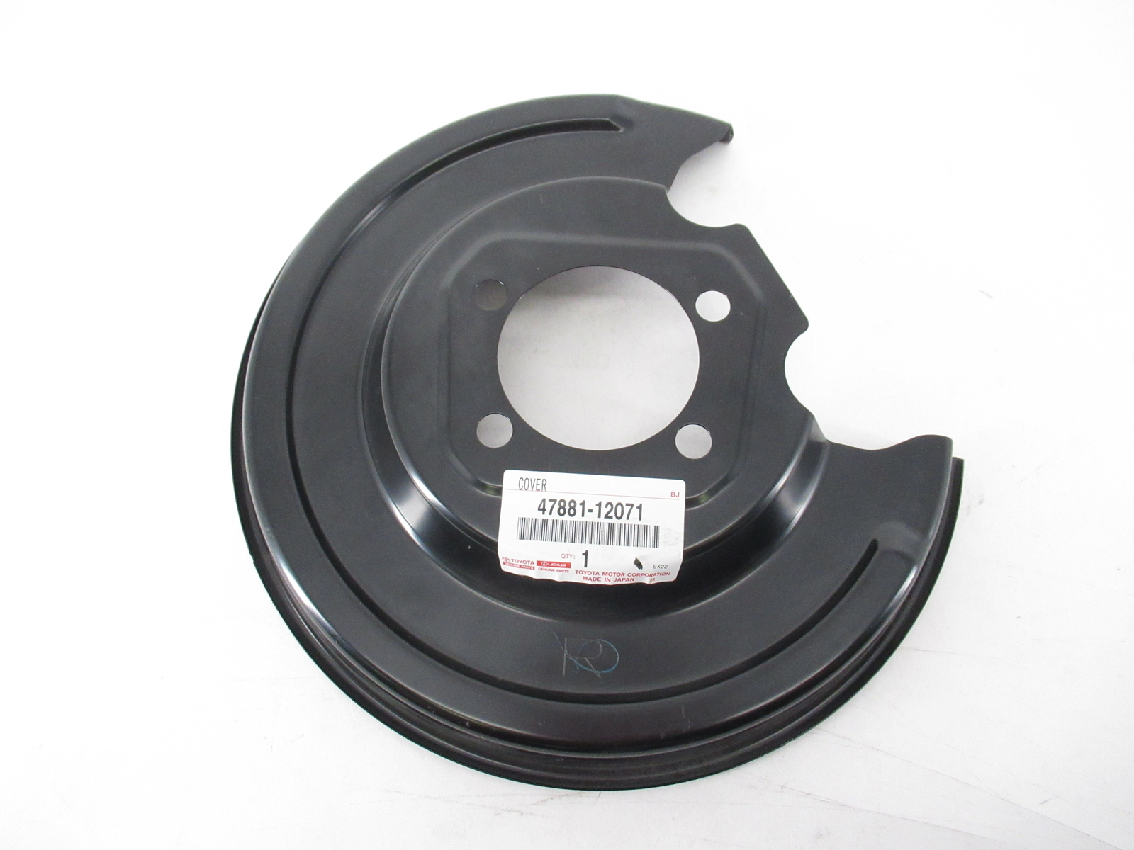 Genuine OEM Toyota 47881-12071 Passenger Rear Brake Dust Shield Backing Plate