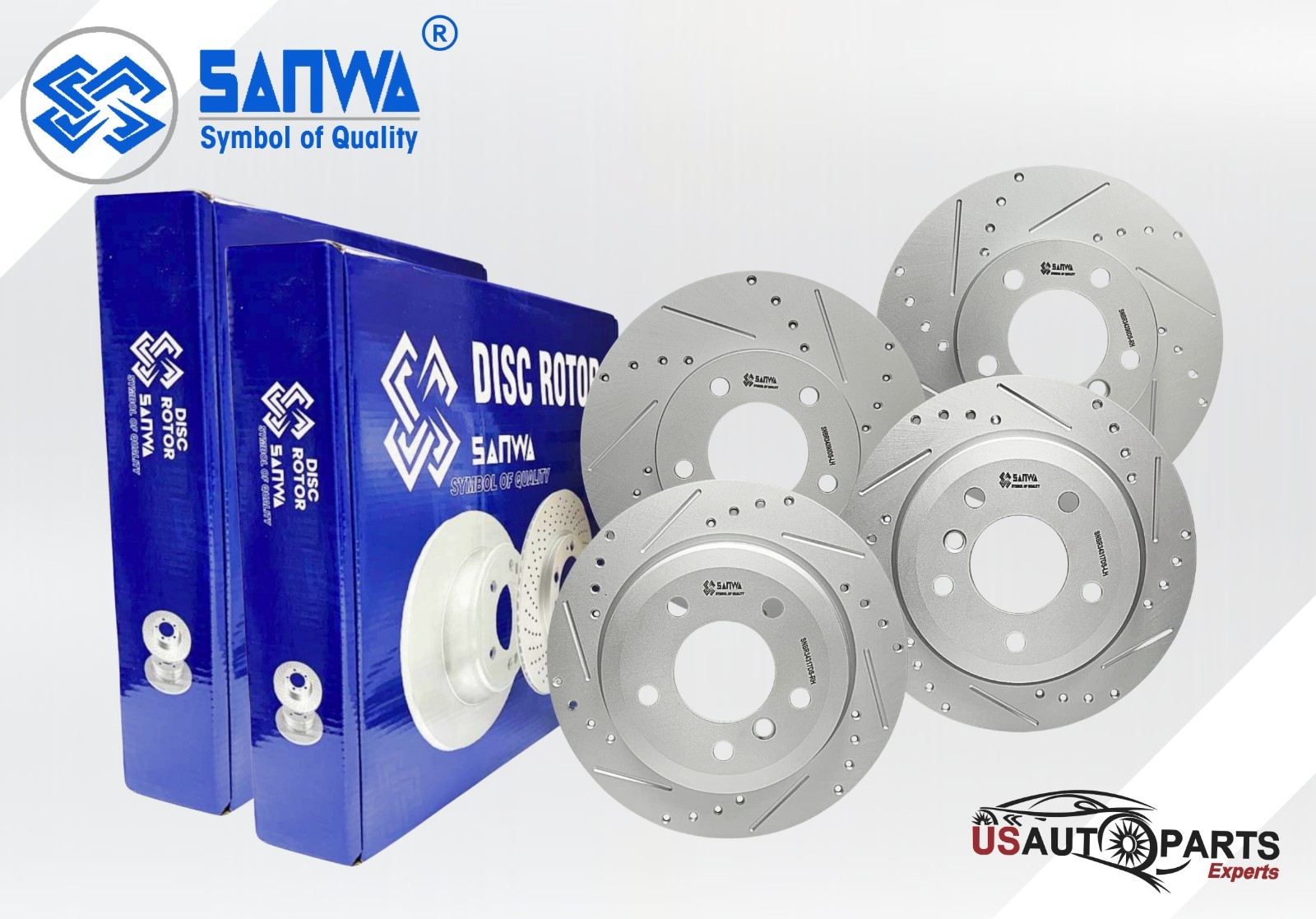 FRONT & REAR BRAKE ROTOR SET GEOMET COATED D&S FOR BMW X1 328i 328xi 2007-2015