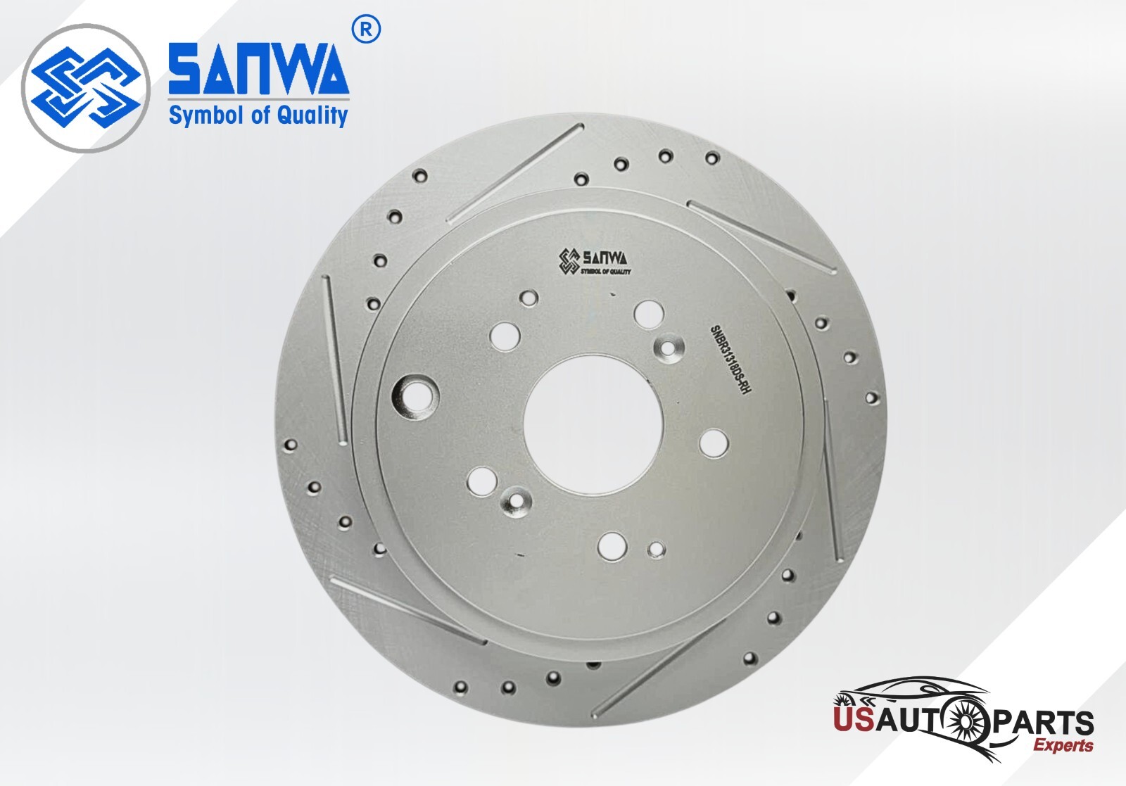 REAR RH BRAKE ROTOR SOLID & GEOMET COATED D&S 313 mm FOR HONDA PILOT 2001-2008