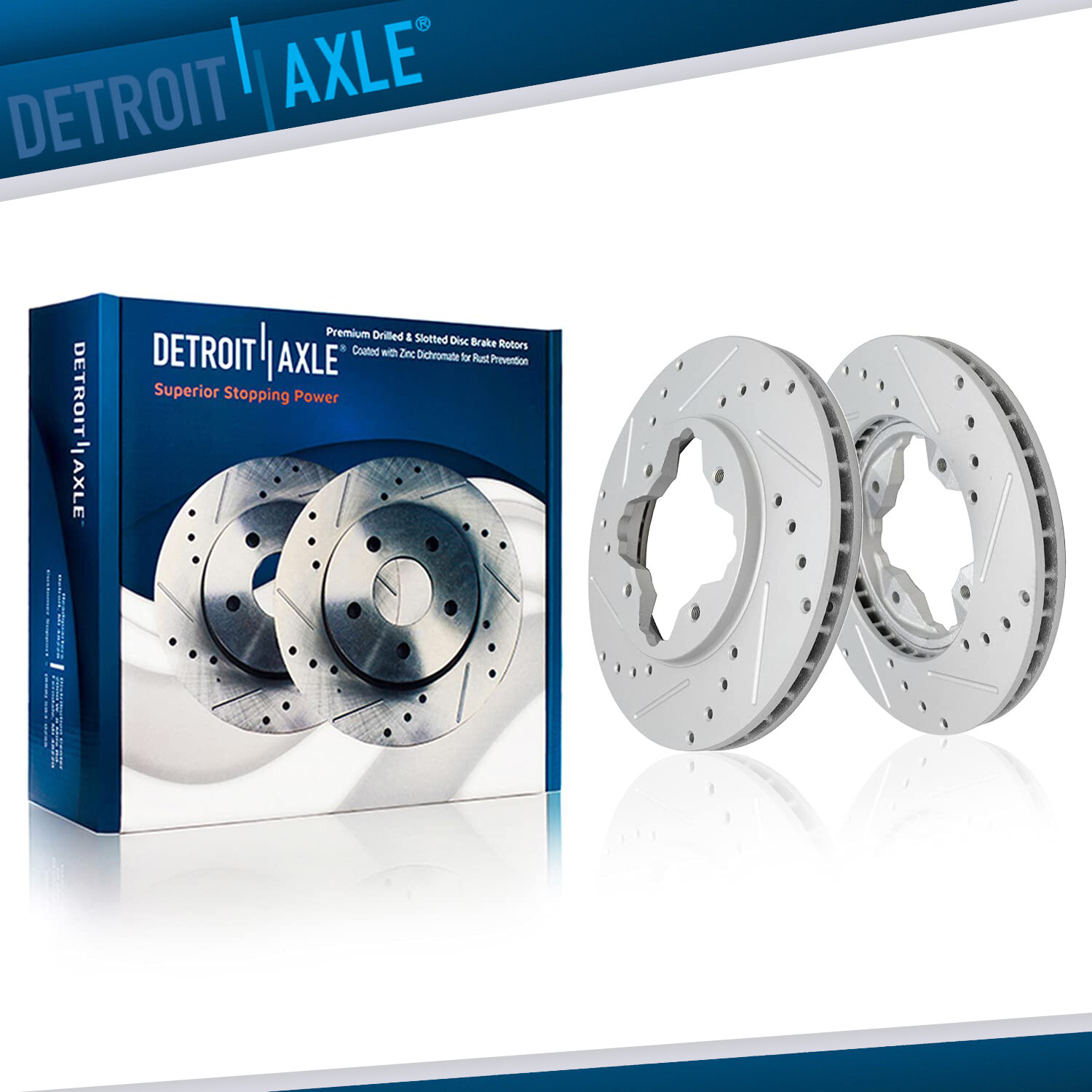 260mm Front Drilled and Slotted Brake Rotors for 1990-1997 Honda Accord Acura CL