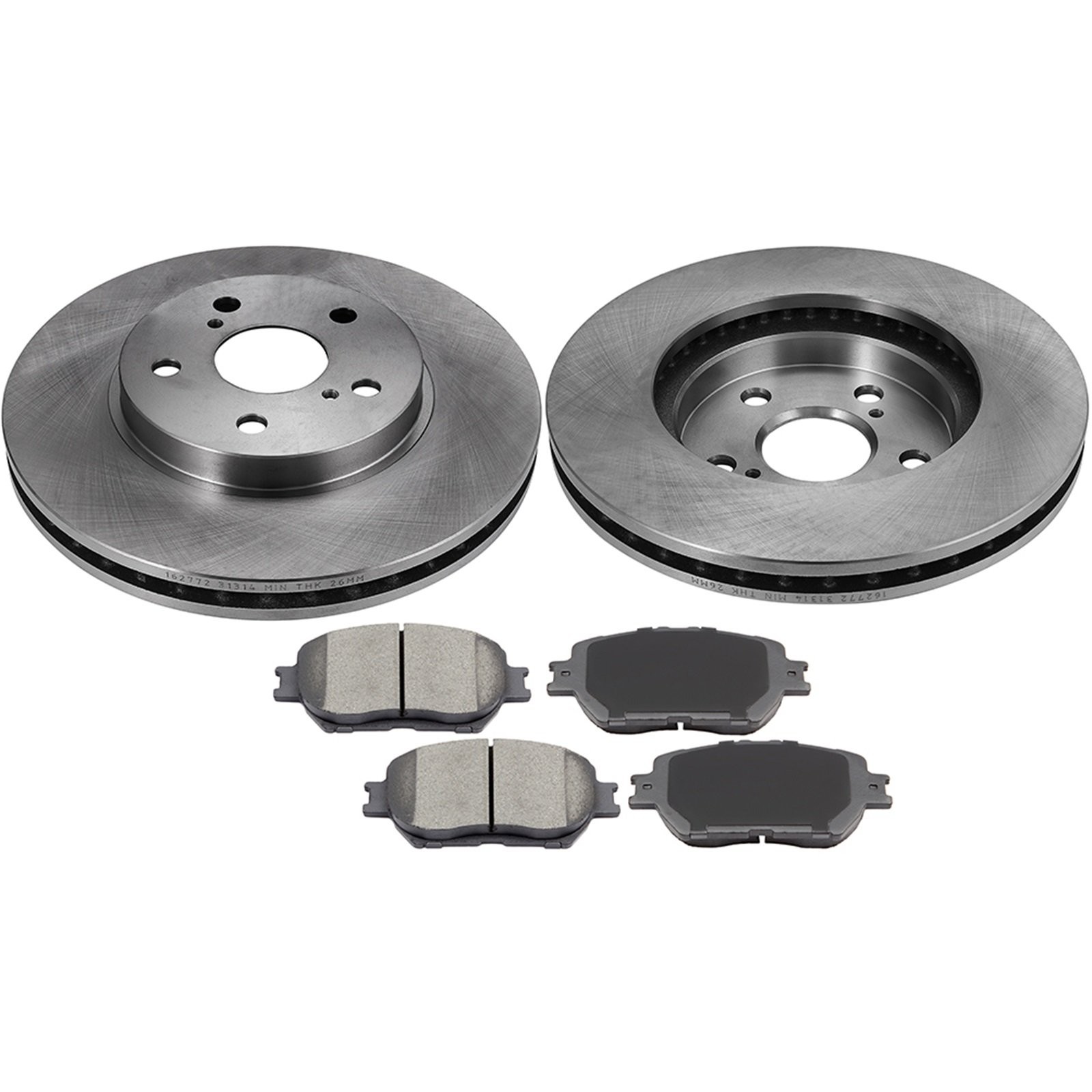 Front Disc Brake Rotors & Ceramic Pads Set Fits 2011-2015 Lexus IS250 2.5L
