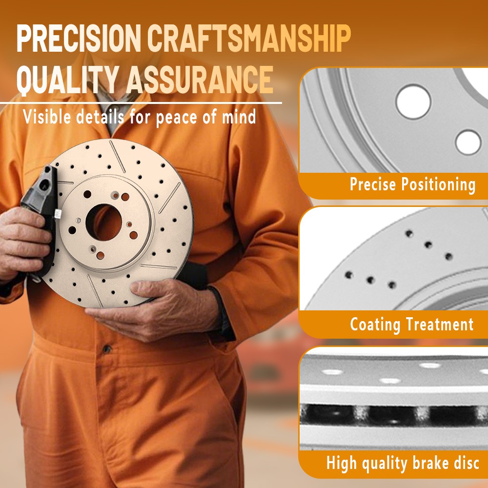 Front & Rear Premium Drilled Slotted Disc Brake Rotors Set for BMW X3 X4 2015-18