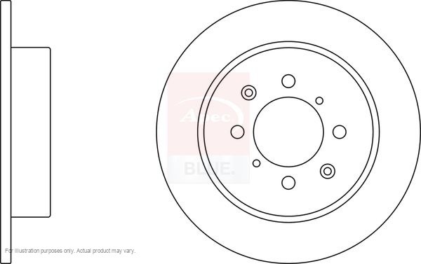 2X APEC Rear Brake Discs for HONDA CIVIC VII Saloon 2001-05 260mm Solid SDK6038