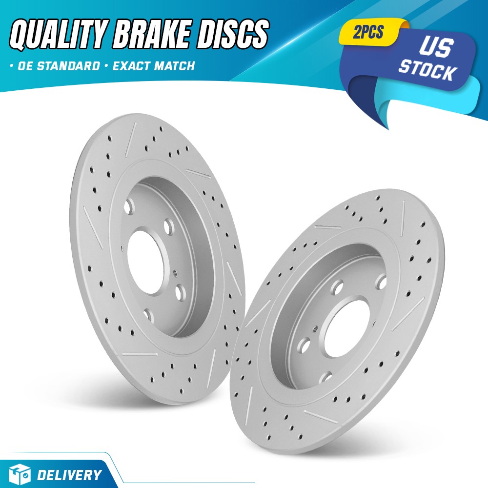 10.98 inch (279mm) Rear Brake Rotors Pair for Scion xB 2008-2015 FWD L4 2.4L