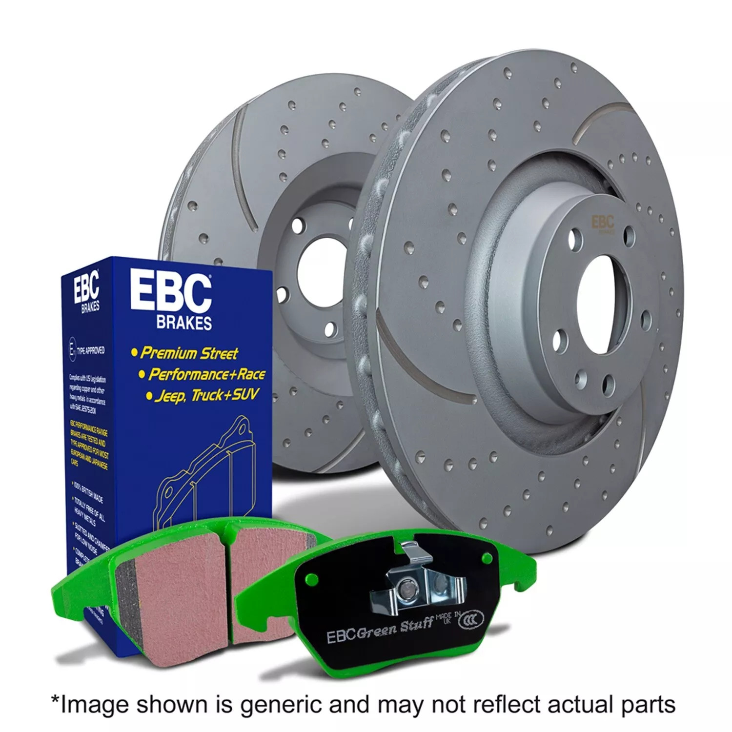 EBC Stage 10 Super Sport Dimpled & Slotted Rear Brake Kit for 92-00 Honda Civic