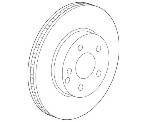 Genuine Mercedes-Benz Disc Brake Rotor 000-421-27-12